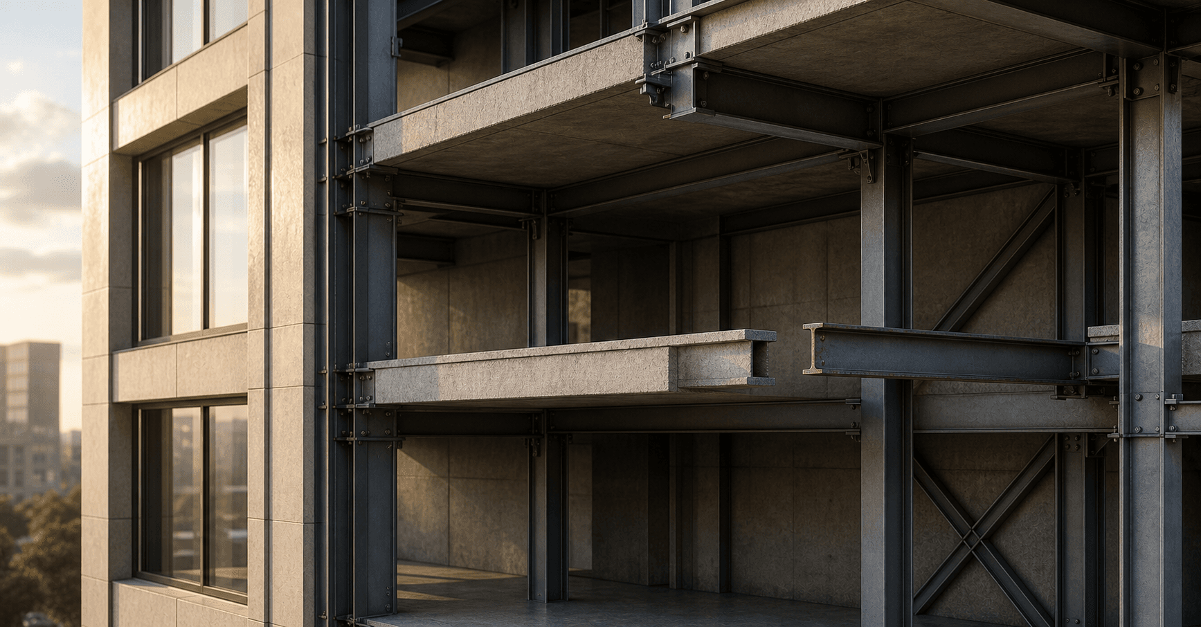 Editorial architectural cross-section showing a missing structural span, representing a GPT workflow that drifts without enforced sequence.